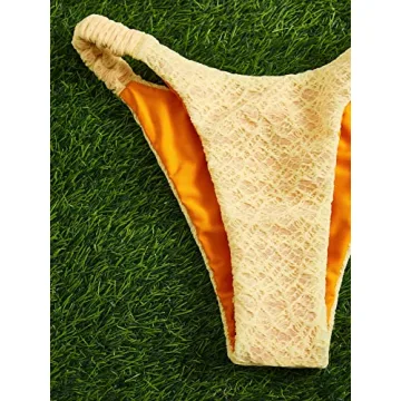 MakeMeChic Knot High Cut Bikini Set for Summer Styles