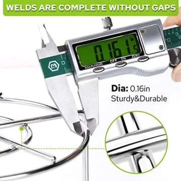 HULISEN Steam Rack, 2-4/5" and 2" Tall Trivet for Instant Pot 3 Qt and 6 Qt, Heavy Duty 18/8 Stainless Steel Steamer Rack Fit Pressure Cooker (6.3" Round - 2Pcs)