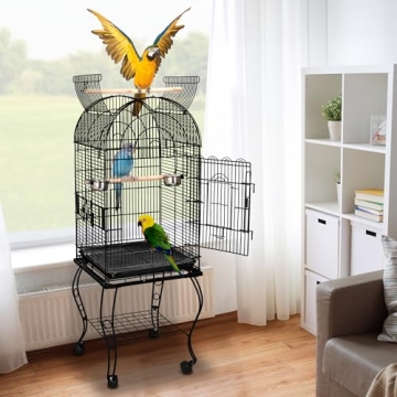 Luxurious SUPER DEAL Rolling Bird Cage for Happy Birds