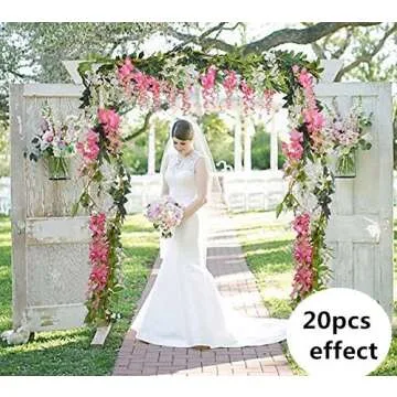 DearHouse 4Pcs 6.6Ft Silk Wisteria Garland for Elegant Decor