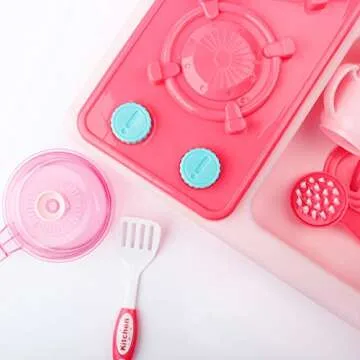 Joyooss Kids Kitchen Playsets, Play Sink with Running Water & Functional Faucet, Water Toys Toddler Toys for Kids - Pink