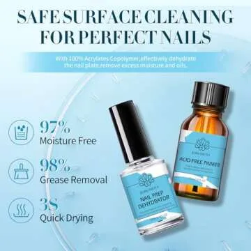 BORN PRETTY Nail Prep Set - Strong Adhesion for Gel & Acrylic