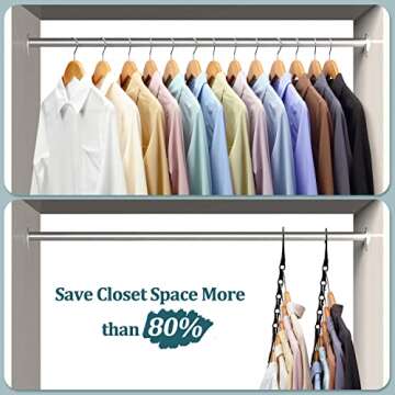 AMKUFO 6 Pack-Closet-Organizers-and-Storage, Magic-Hangers-Space-Saving-for-Clothes, Closer-Organize...