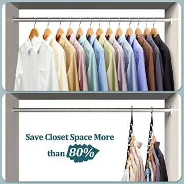 AMKUFO 6 Pack-Closet-Organizers-and-Storage, Magic-Hangers-Space-Saving-for-Clothes, Closer-Organize...
