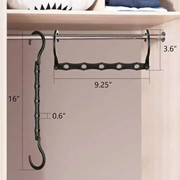 AMKUFO 6 Pack-Closet-Organizers-and-Storage, Magic-Hangers-Space-Saving-for-Clothes, Closer-Organizer-for-Closet-Organization, Space-Saver-Hanger-Organizer-for-Multipurpose, Dorm-Room-Essentials