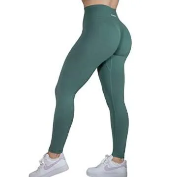 AUROLA Dream Collection Workout Leggings for Women High Waist Seamless Scrunch Athletic Running Gym Fitness Active Pants Sagebrush Green XS