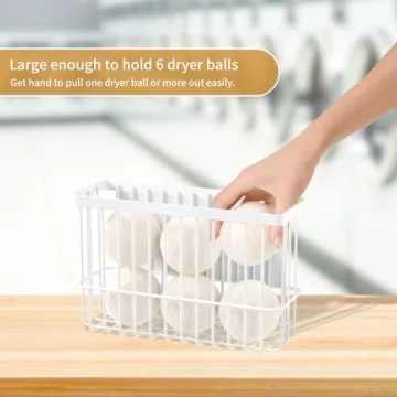 Moryimi Magnetic Dryer Ball Holder for Laundry Room Organization and Storage, Magnetic Lint Bin for Laundry Room, Iron Dryer Ball Container for Laundry Room Storage (No Balls)