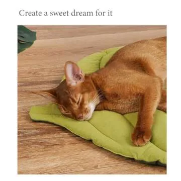 FLOWERFACEDFOX Pet Mat for Dog Cat, Double-Sided Leaves Shaped Pet Mats Soft Cotton,Leaves Shaped Pet House Kennel Washable Dog Mattress for Small, Medium, Large and Extra Large Dogs (A)