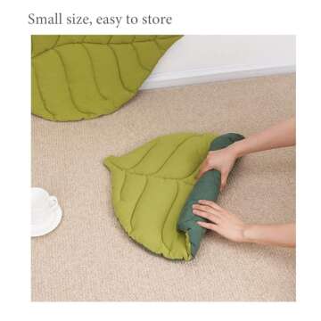 FLOWERFACEDFOX Pet Mat for Dog Cat, Double-Sided Leaves Shaped Pet Mats Soft Cotton,Leaves Shaped Pet House Kennel Washable Dog Mattress for Small, Medium, Large and Extra Large Dogs (A)