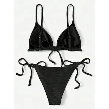 Stylish SweatyRocks Women's 2 Piece Tie Side Bikini Swimsuit