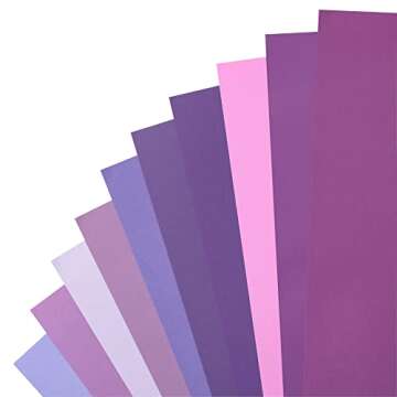 100 Sheets 12” x 12” Purple Palette Cardstock Paper by Recollections - Acid and Lignin Free Paper for Scrapbooks, Arts & Crafts - 1 Pack
