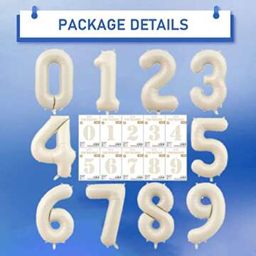 40 Inch Sand Number Balloon for 1st Birthday Party Decorations