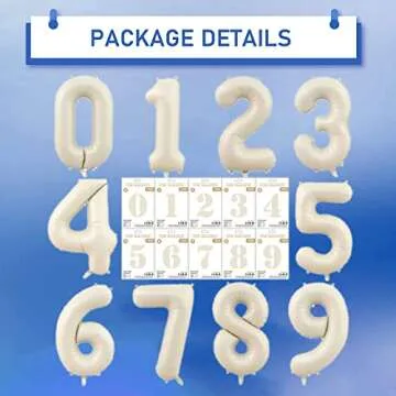 40 Inch Sand Number Balloon for 1st Birthday Party Decorations