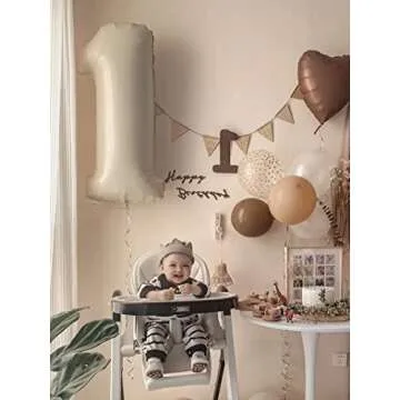 40 Inch Sand Number Balloon for 1st Birthday Party Decorations