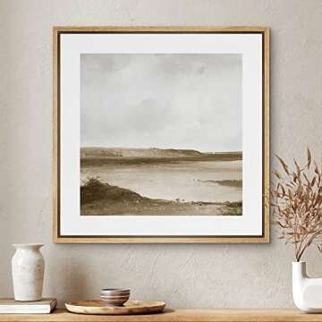 SIGNWIN Framed Canvas Print Aerial View Desert Landscape