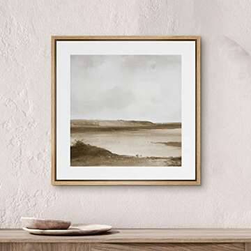 SIGNWIN Framed Canvas Print Aerial View Desert Landscape