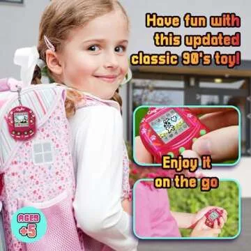 Giga Pets Bit Bunnies Interactive Digital Pet Toy, Upgraded Collector’s Edition Virtual Pets for Kids, 600+ Animations, 90’s Gaming, Boys, Girls Toys