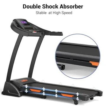THERUN Incline Treadmill with Compact Design and App Support