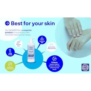 Opti MSM Skin and Facial Gel Lotion - The #1 MSM Gel for Quickly Soothing Joints and Muscles, and Improving Skin Condition- Achieves Soft, Smooth Healthy Skin