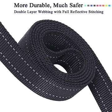 VIVAGLORY Traffic Handle Dog Leash - Durable & Reflective
