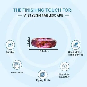 Alpha Living Spring Napkin Rings Set of 12 for Every Occasion