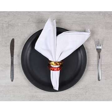 Alpha Living Home Spring Napkin Rings Set of 12, Color Napkin Holders, Napkin Rings Bulk for Party Decoration, Dinning Table, Everyday, Family Gatherings - A Great Tabletop Décor - Multi