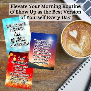 Positive Affirmation Cards - 54 Affirmations, 150+ Inspirational Questions - Beautifully designed with Storage Case, Daily Self Care Kit & Mindfulness Gift for Kids, Teens, Men & Women