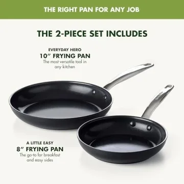 GreenPan Ceramic Nonstick Frying Pan Set for Healthy Cooking