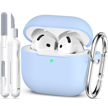 MHYALUDO for AirPods 4th Generation Case Cover 2024, Military Grade Soft Silicone Shock-Absorbing fo...