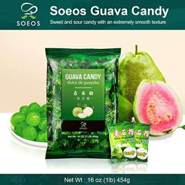Soeos Guava Hard Candy - Classic Chinese Treat 16 oz