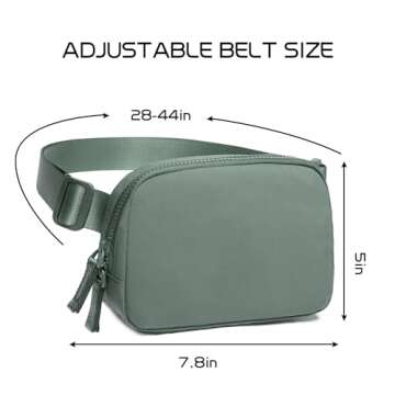 Belt Bag for Women Two-Way Zipper Cross Body Fanny Pack Fashion Waist Packs Everywhere Belt Bag with...