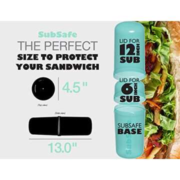 SubSafe Sub Sandwich Plastic Container for Coolers (Hot Pink)