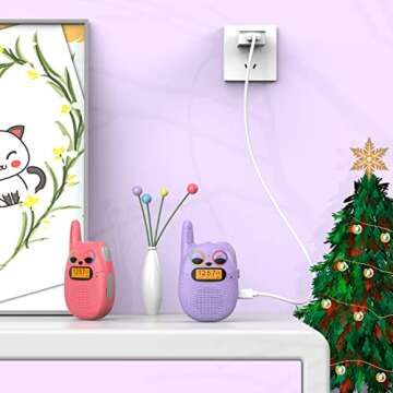 Qniglo Kids Walkie Talkies 3 Pack Rechargeable Wrist Walkie Talkies for Kids Long Range, Perfect Out...