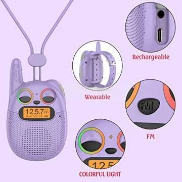 Qniglo Kids Walkie Talkies 3 Pack Rechargeable Wrist Walkie Talkies for Kids Long Range, Perfect Outdoor Kids Toys for 3+ Years Old Boys Girls for Camping Hiking Adventures