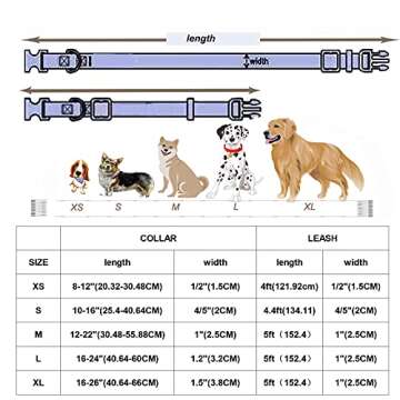 DOGWONG Cotton Dog Collar and Leash White Pet Collar Soft Durable Wedding Puppy Collar for Small Medium Large Dogs