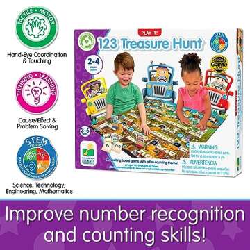 The Learning Journey - Play It! 123 Treasure Hunt - Treasure Hunt Game for Kids - Toddler Games & Gifts for Boys & Girls Ages 3 Years and Up - Award Winning Games