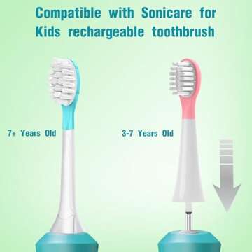 Kids Replacement Toothbrush Head for Sonicare Kids Electric