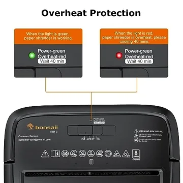 Bonsaii Paper Shredder with 8-Sheet Capacity