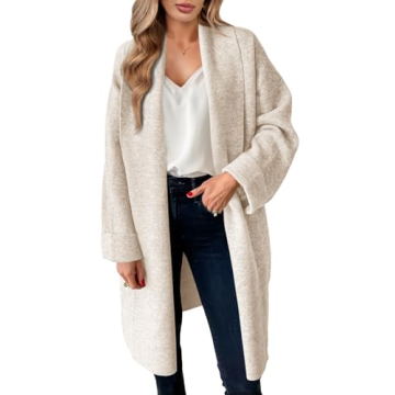 Saodimallsu Women’s Open Front Chunky Cardigan Long Oversized Loose Knit Coatigan Sweater Jacket 2...