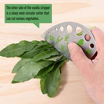 Herb Stripper and Cutter, Stainless Steel for Oregano, Rosemary, Thyme, Kale, etc.1 Pack