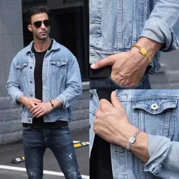 Personalized Gold Initial Bracelet for Men - Stylish Gift