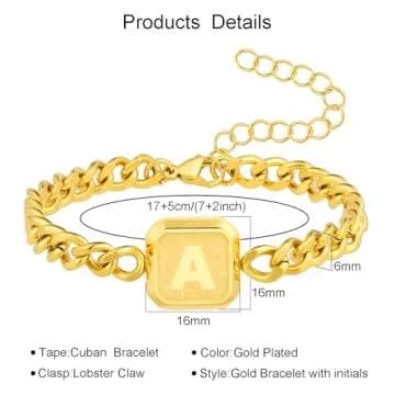 Personalized Gold Initial Bracelet for Men - Stylish Gift