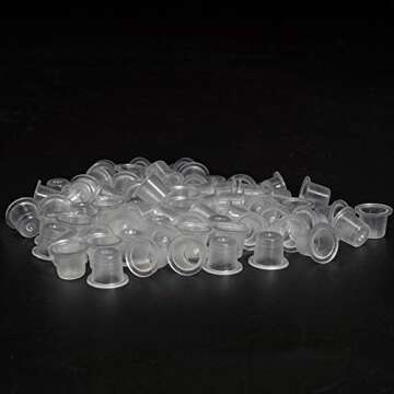 Wormhole 300pcs Tattoo Ink Caps for Tattooing Mixed Tattoo Ink Cups Disposable Pigment Cups #9 Small #13 Medium #16 Large