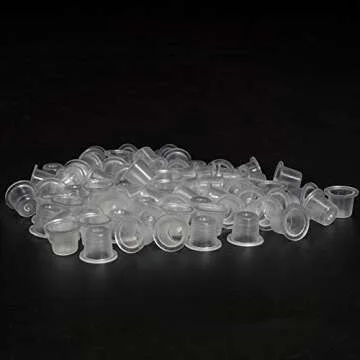 Wormhole 300pcs Tattoo Ink Caps for Tattooing Mixed Tattoo Ink Cups Disposable Pigment Cups #9 Small #13 Medium #16 Large