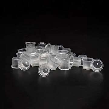Wormhole 300pcs Tattoo Ink Caps for Tattooing Mixed Tattoo Ink Cups Disposable Pigment Cups #9 Small #13 Medium #16 Large