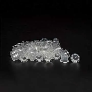 Wormhole 300pcs Tattoo Ink Caps for Tattooing Mixed Tattoo Ink Cups Disposable Pigment Cups #9 Small #13 Medium #16 Large