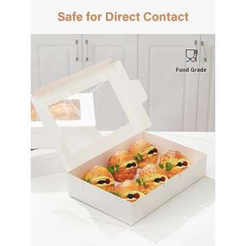 Kootek 24 Pack Bakery Boxes with Window for Treats and Gifts