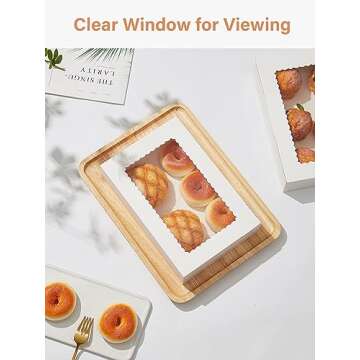 Kootek 24 Pack Bakery Boxes with Window for Treats and Gifts