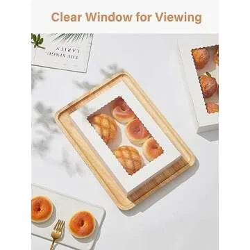 Kootek 24 Pack Bakery Boxes with Window for Treats and Gifts