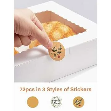 Kootek 24 Pack Bakery Boxes with Window for Treats and Gifts